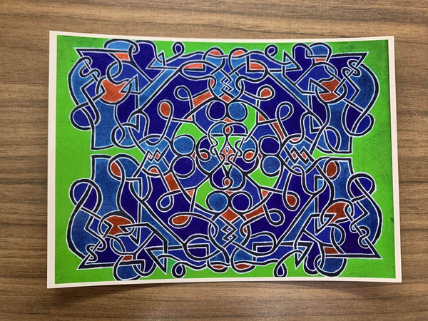 Space Bacon Inspired Original Artwork Postcard