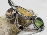 Wire Wrapped Silver Pendant