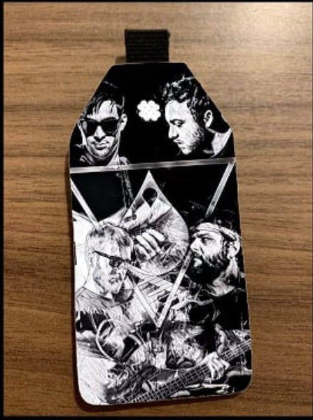 Space Bacon Band Members Leather Keychain